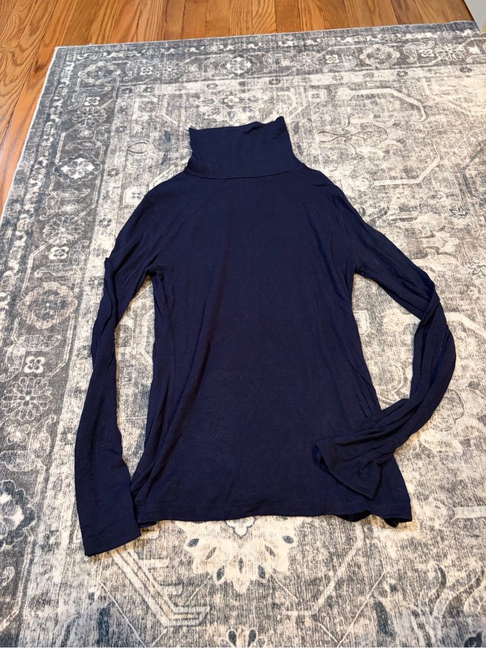 Zenana Outfitters Navy Turtleneck Long Sleeve Top